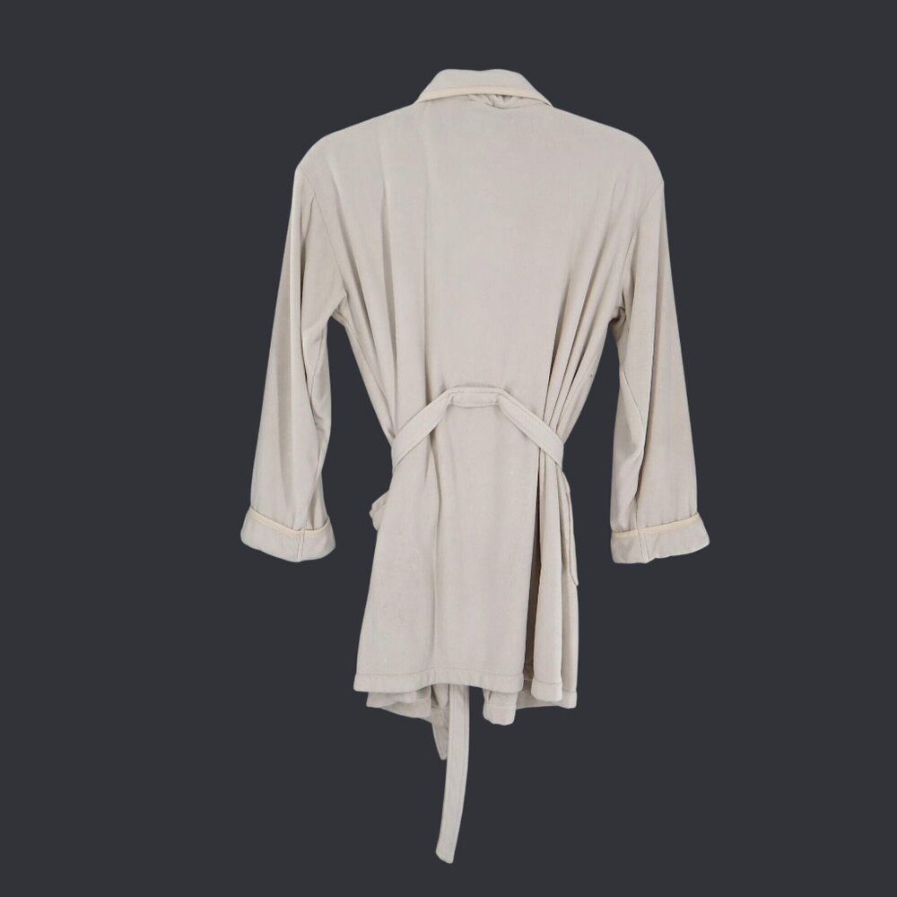 Wrap Up Bathrobe Womens O/S Beige Lounge Wear Travel Preppy Cozycore Relaxed Spa - Picture 3 of 8